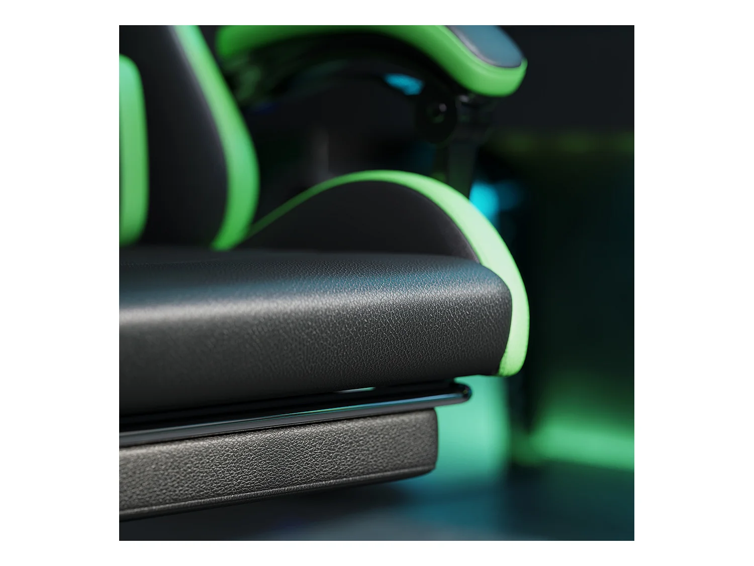Sedia gaming altezza regolabile con schienale reclinabile nero verde