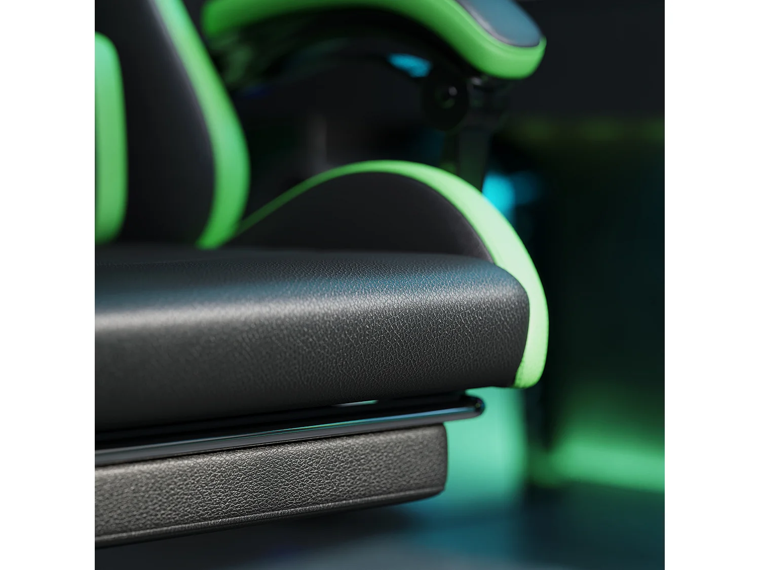 Sedia gaming altezza regolabile con schienale reclinabile nero verde
