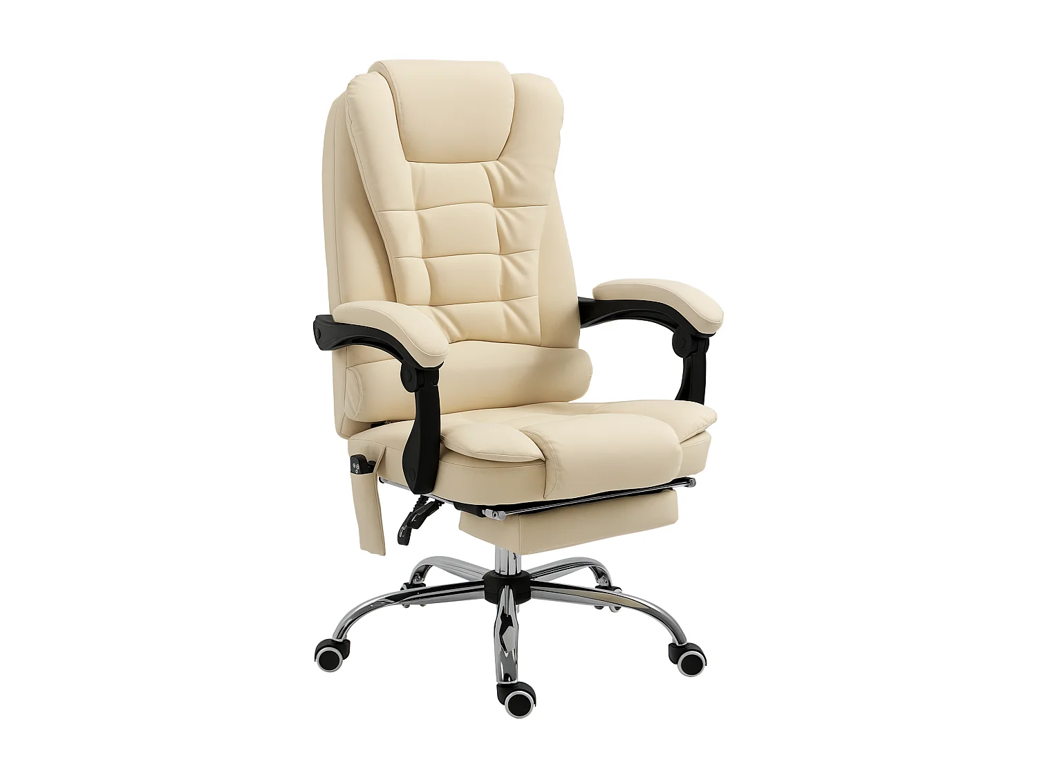 Poltrona massaggiante da ufficio ergonomica e girevole in finta pelle