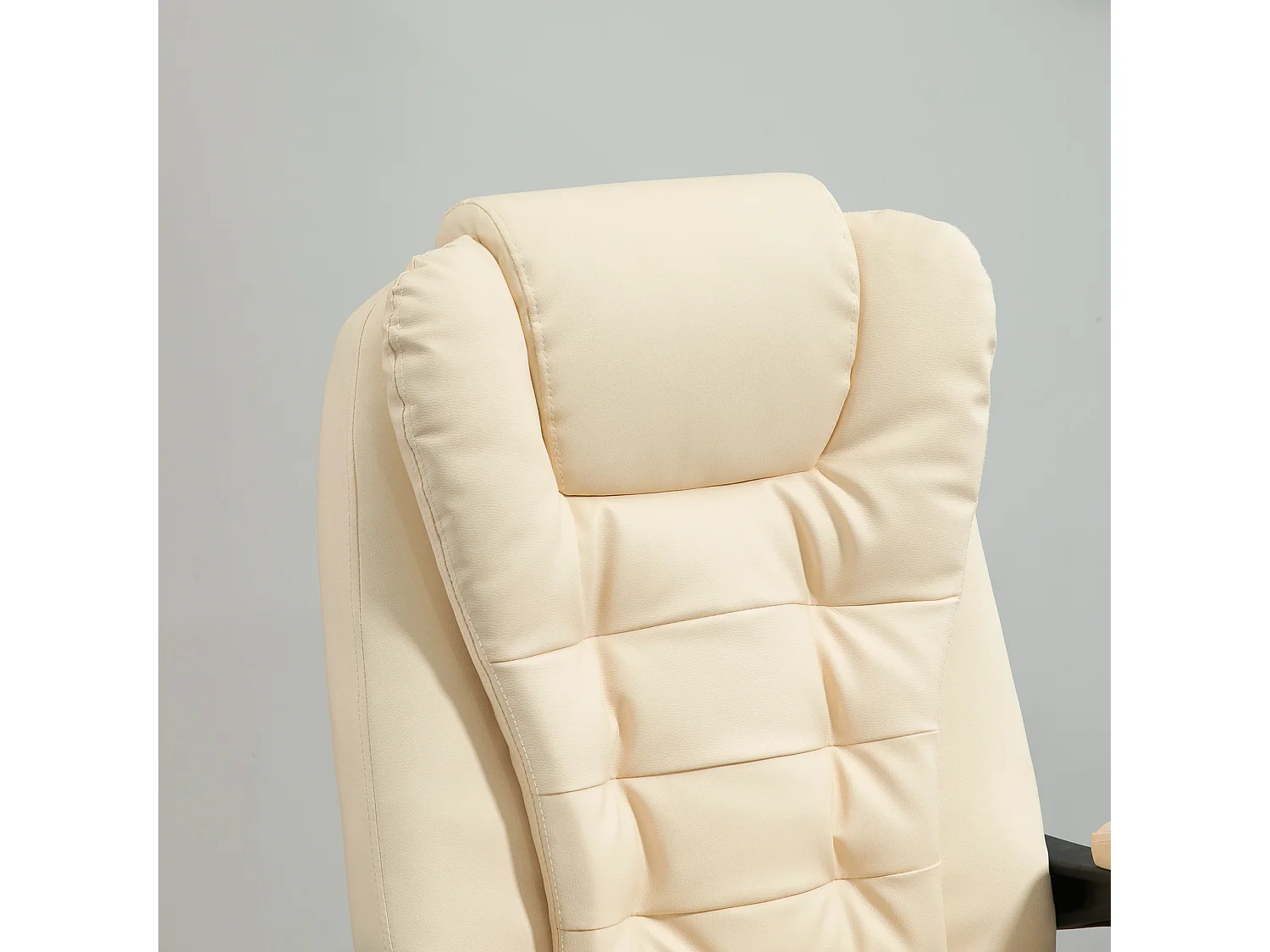 Poltrona massaggiante da ufficio ergonomica e girevole in finta pelle