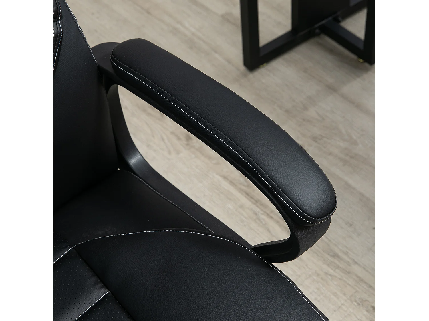 Poltrona massaggiante da ufficio ad altezza regolabile nera