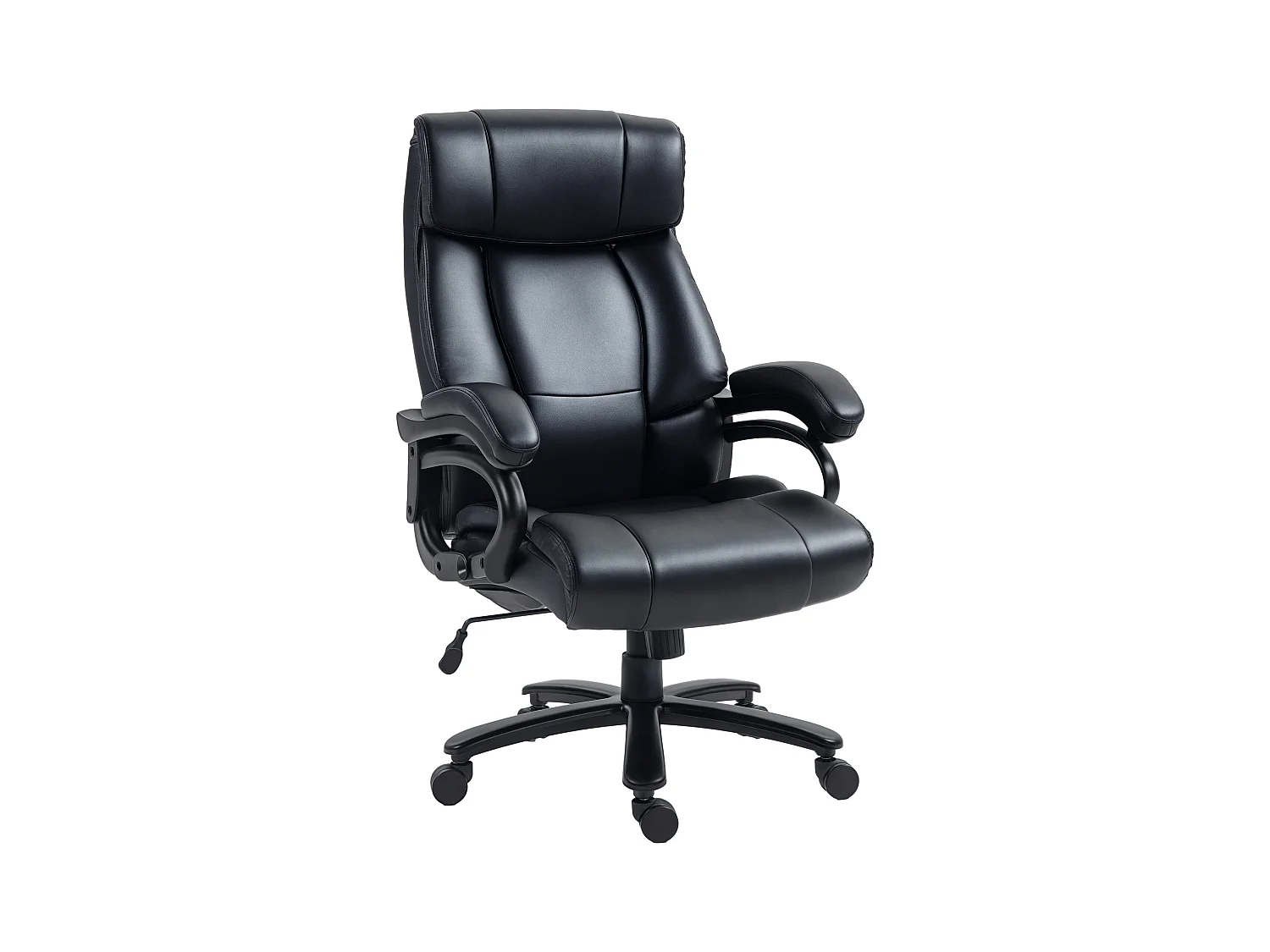 Poltrona da ufficio massaggiante e riscaldata con 8 programmi nera