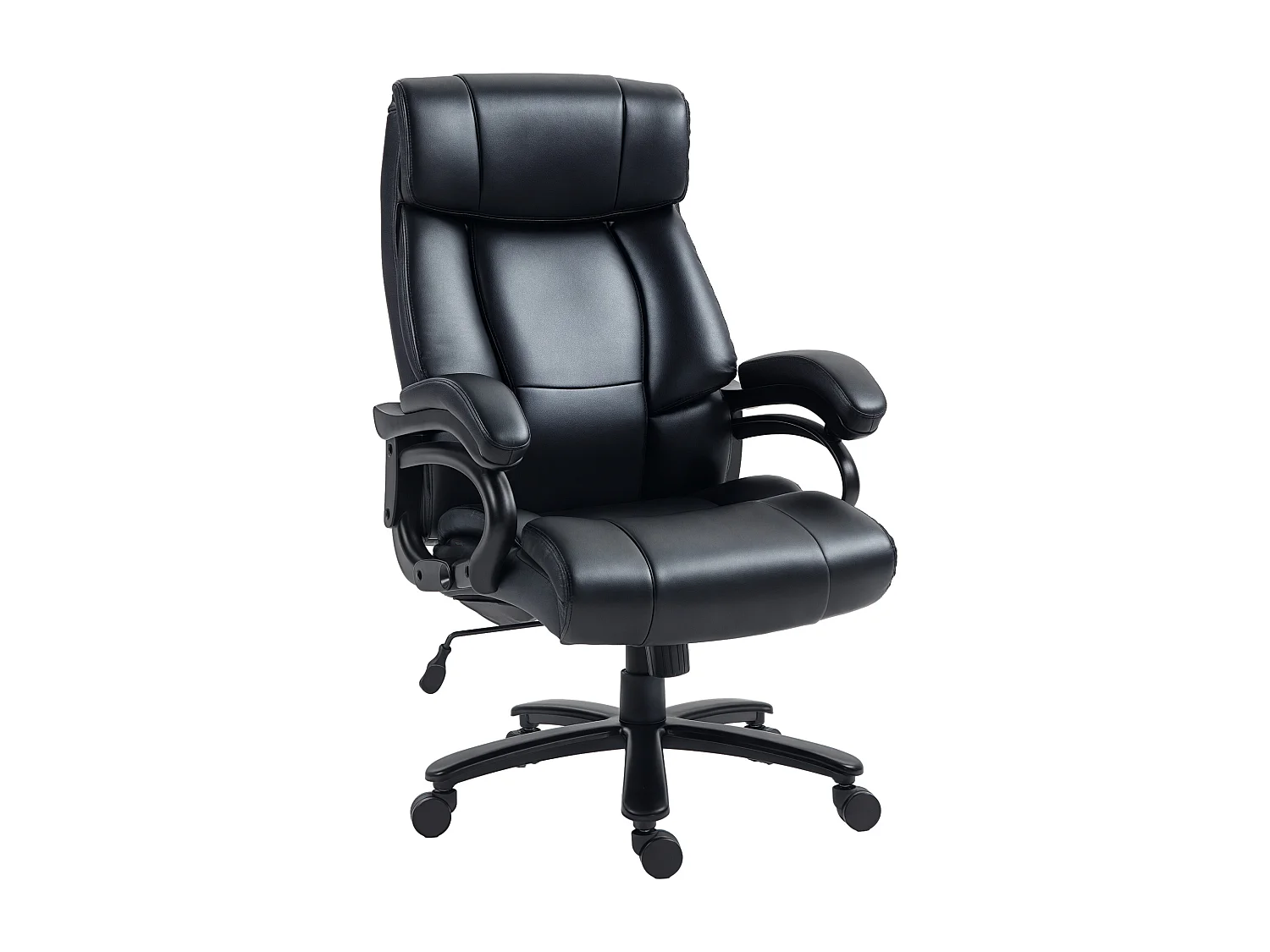 Poltrona da ufficio massaggiante e riscaldata con 8 programmi nera