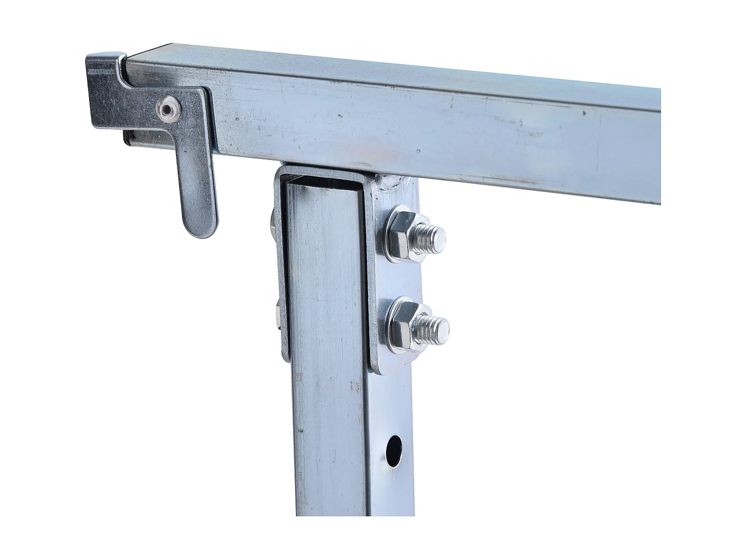 Set 2 Cavalletti da Lavoro Pieghevoli Altezza Regolabile in Acciaio