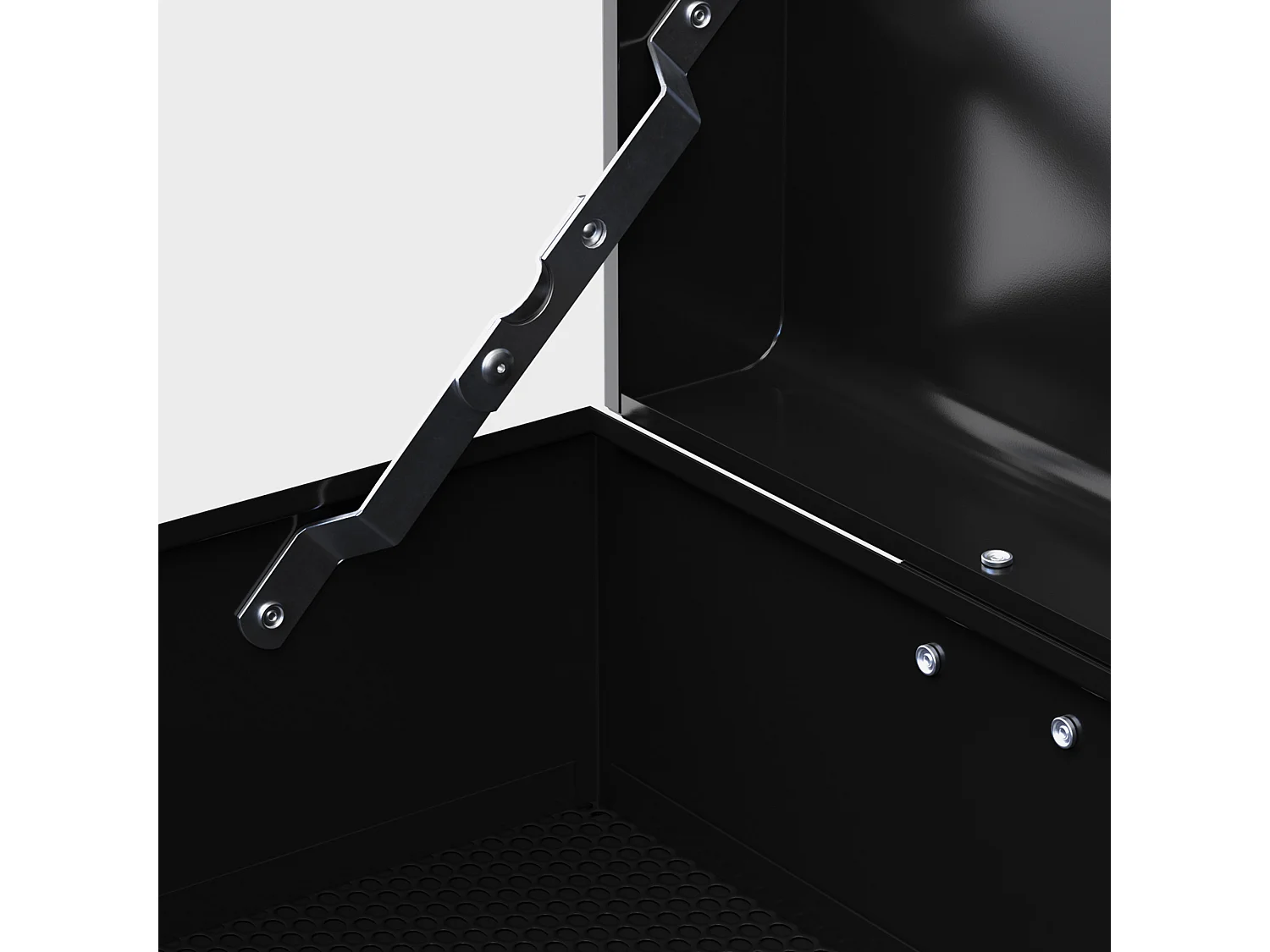 Cassetta porta attrezzi a 6 cassetti con serratura in acciaio nero