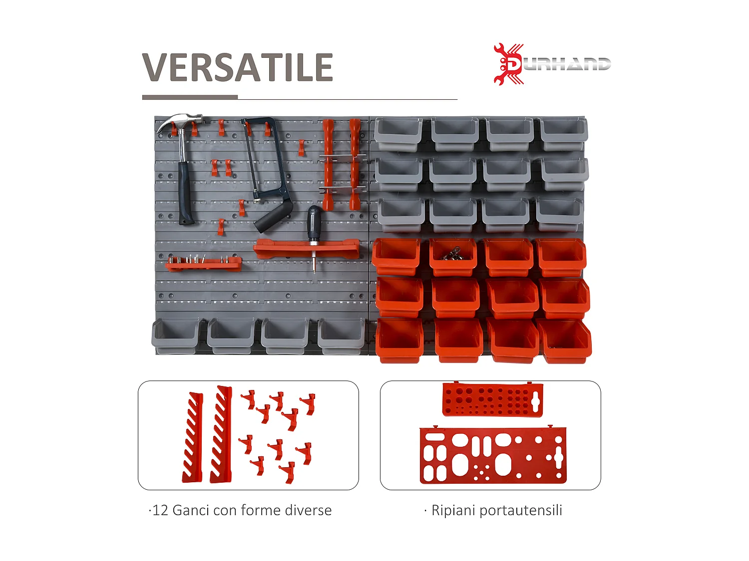 44PZ Contenitore Portautensile Scatole Regolabili Rimovibile Montaggio a Muro