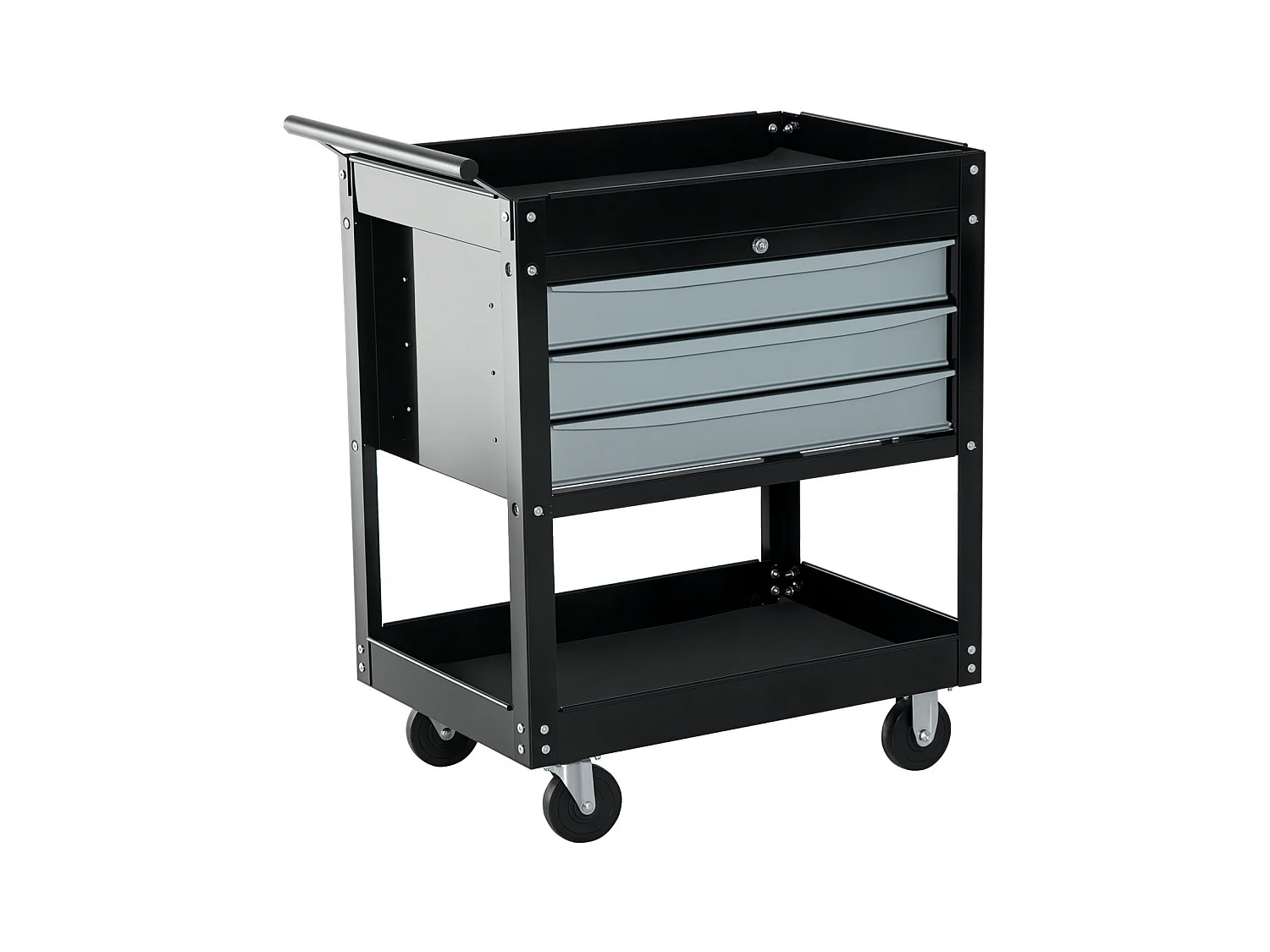 Carrello porta attrezzi professionale 3 cassetti con serratura e ruote