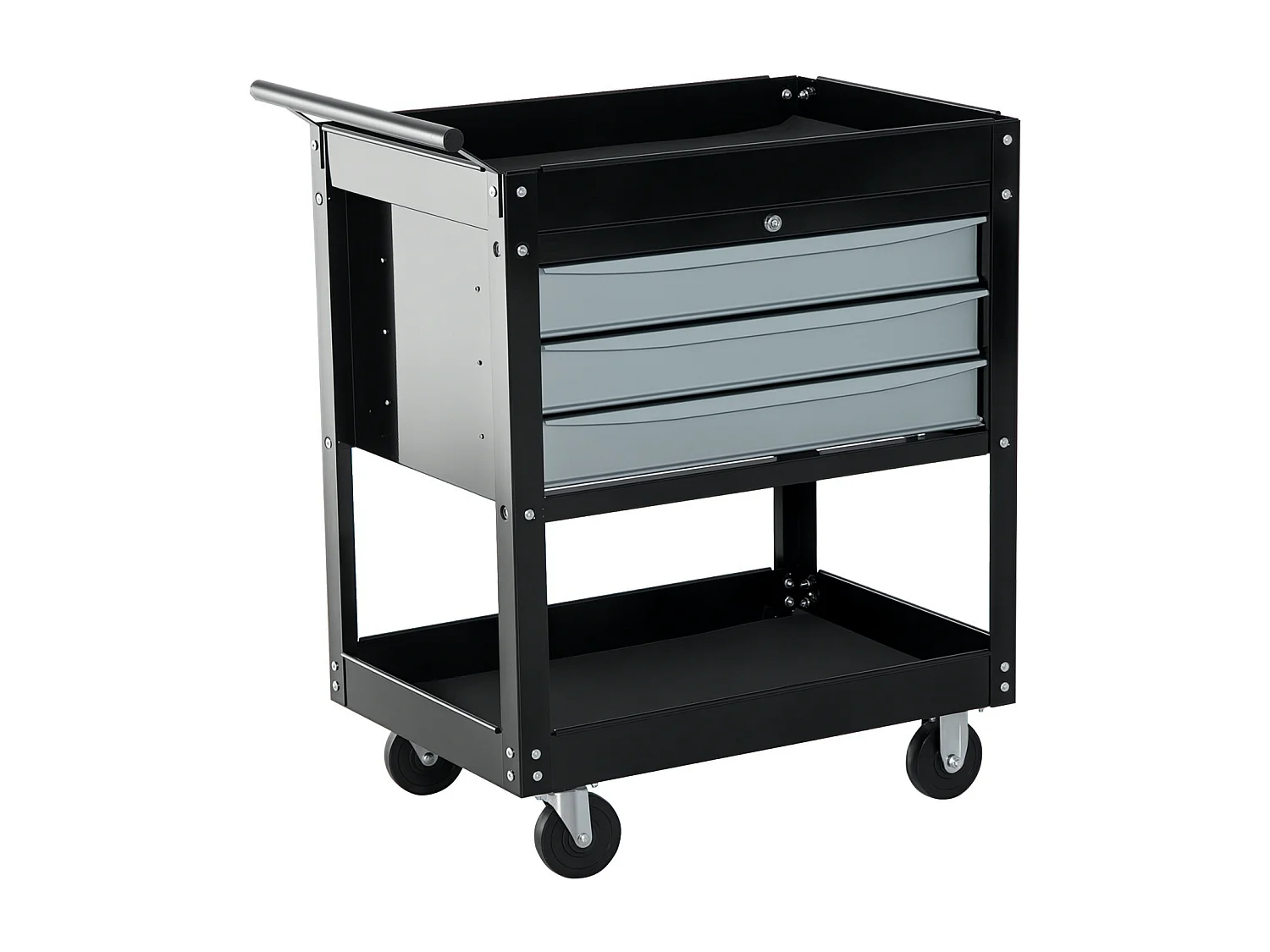 Carrello porta attrezzi professionale 3 cassetti con serratura e ruote