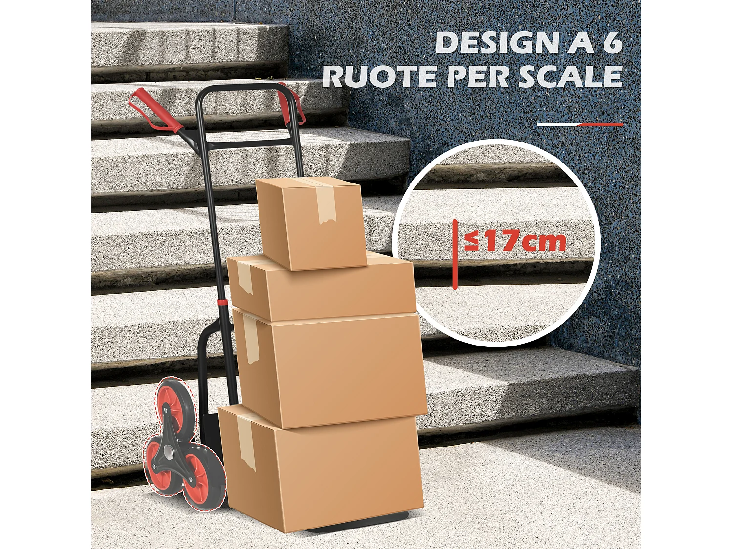 Carrello portapacchi compatto e pieghevole con maniglia estraibile