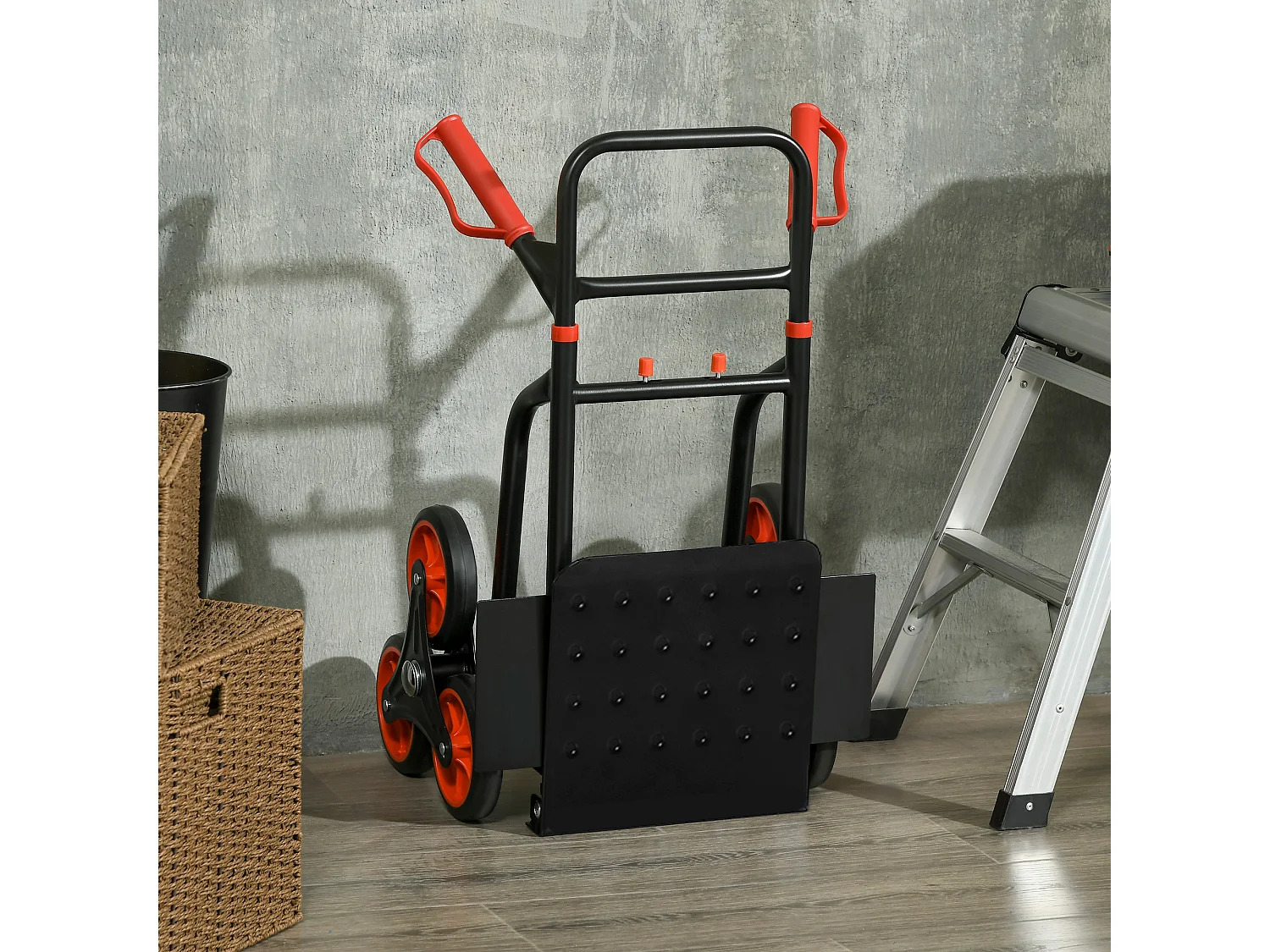 Carrello portapacchi compatto e pieghevole con maniglia estraibile