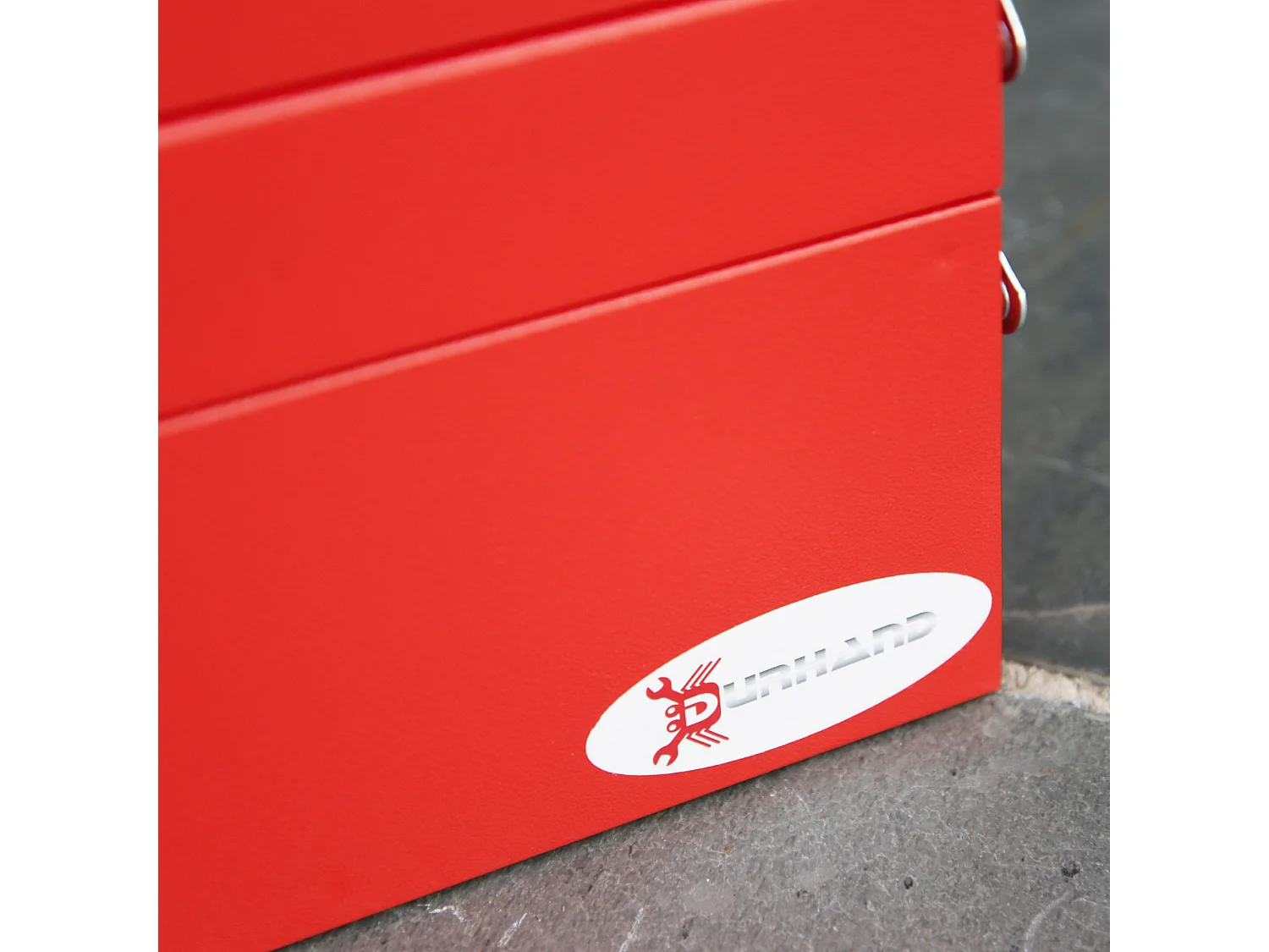 Cassetta porta attrezzi in acciaio pieghevole a 5 vassoi rosso