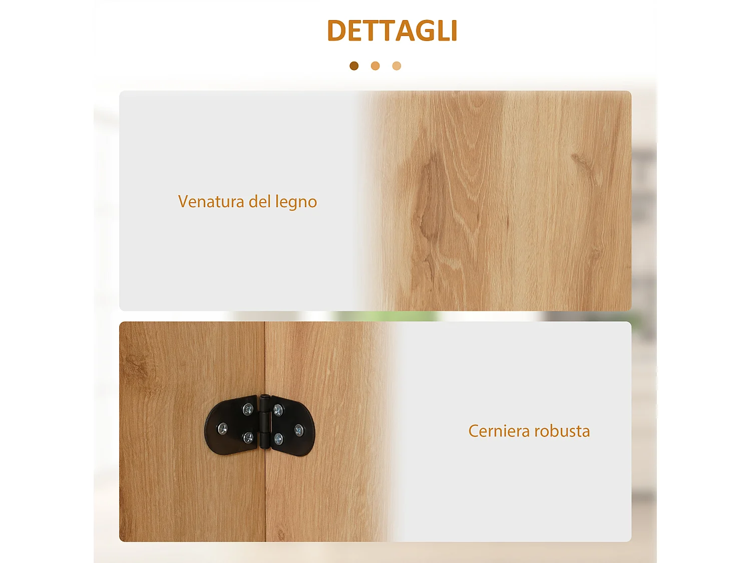 Tavolo da cucina pieghevole salvaspazio 90x60x74cm quercia