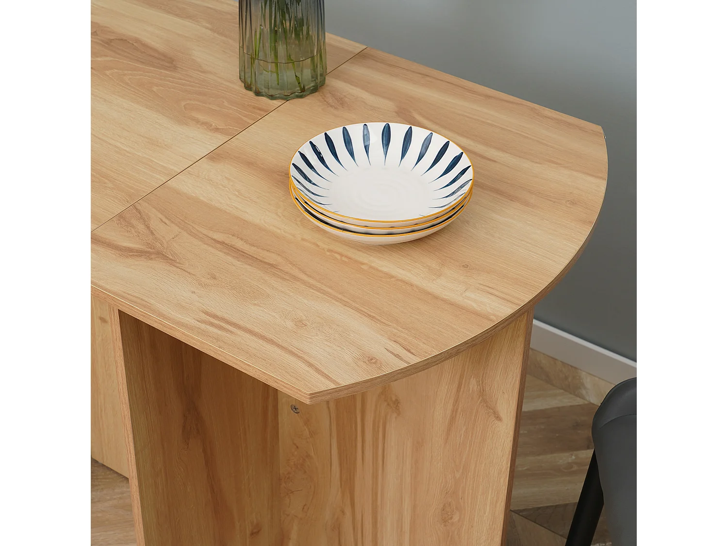 Tavolo da cucina pieghevole salvaspazio 90x60x74cm quercia