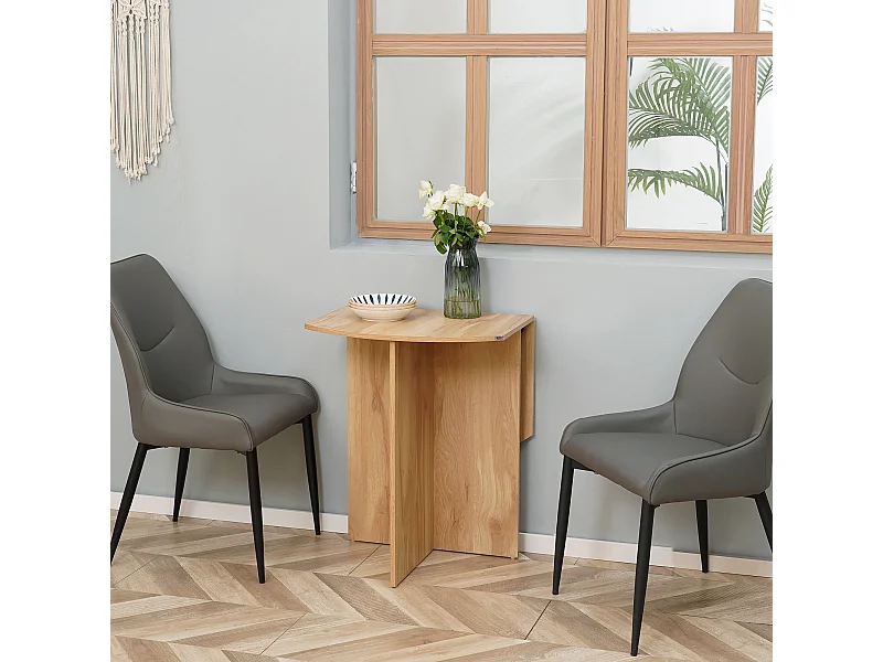 Tavolo da cucina pieghevole salvaspazio 90x60x74cm quercia