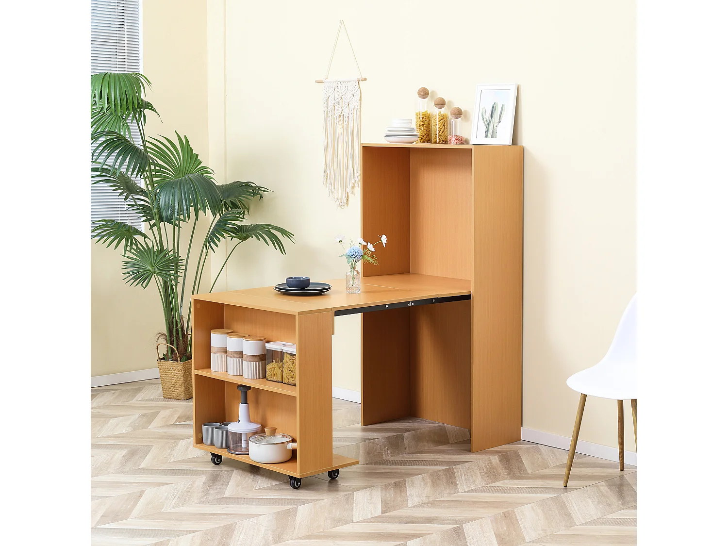 Tavolo pieghevole da pranzo in truciolato e acciaio 3 persone