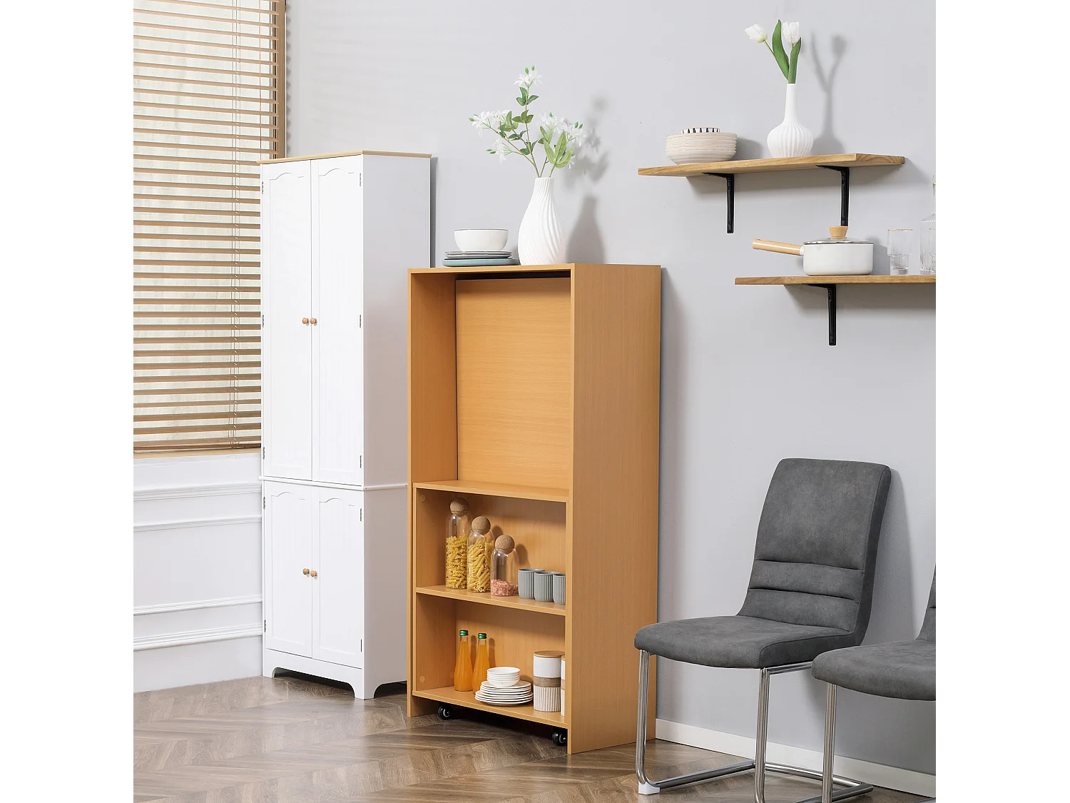 Tavolo pieghevole da pranzo in truciolato e acciaio 3 persone