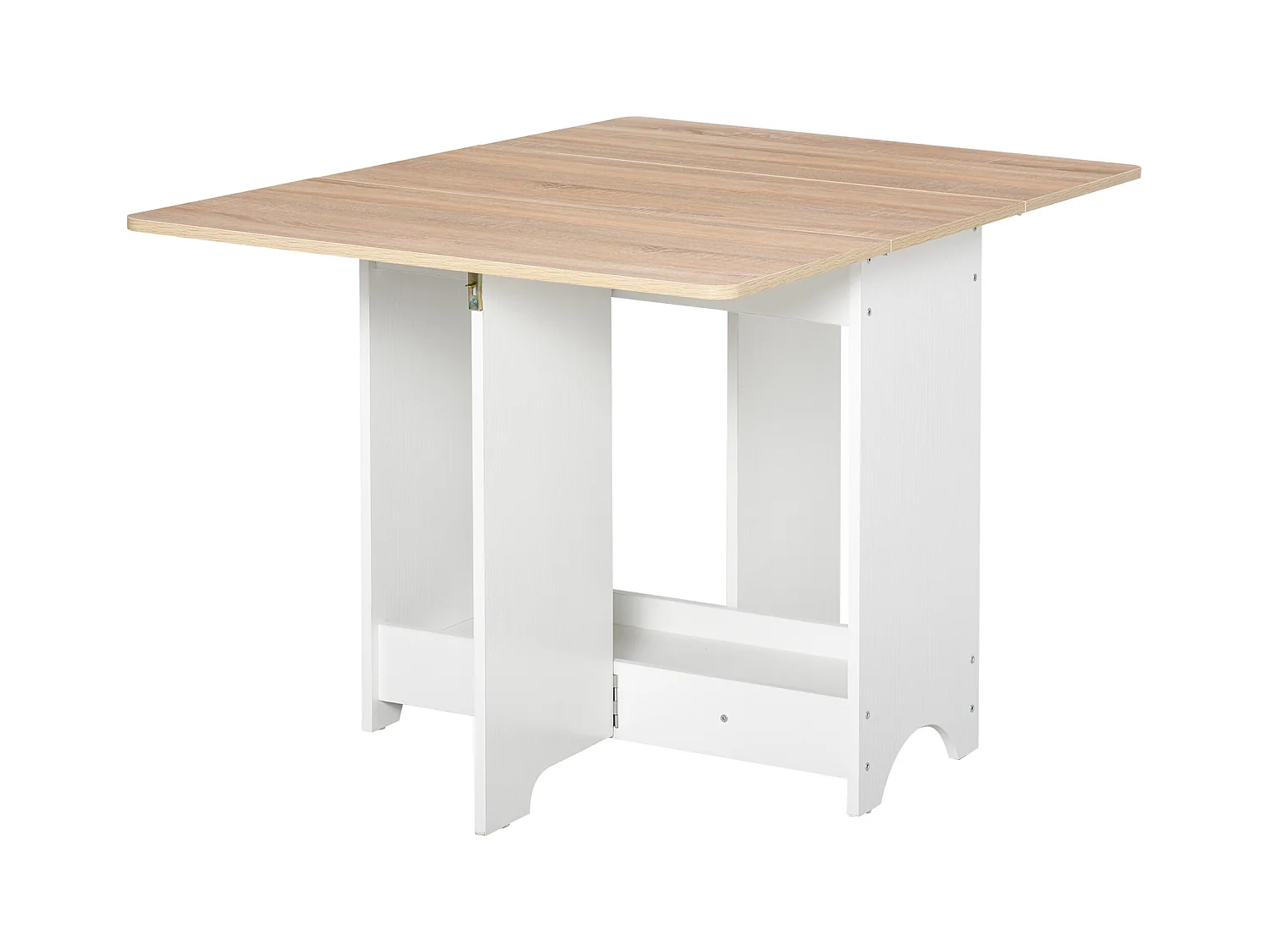 Tavolo consolle a ribalta con mensola pieghevole salvaspazio in legno