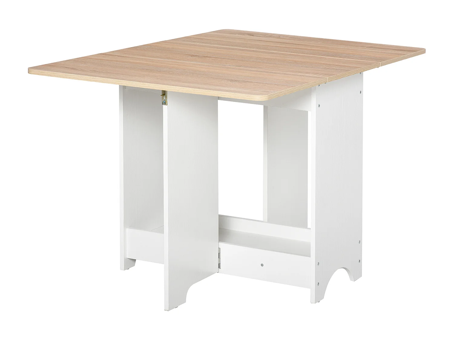Tavolo consolle a ribalta con mensola pieghevole salvaspazio in legno
