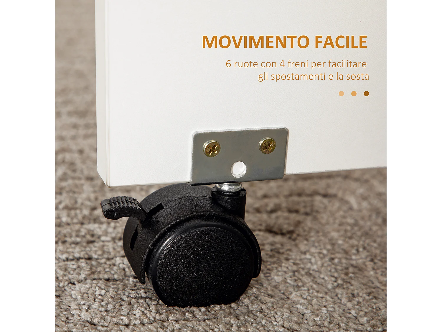 Tavolo a ribalta con 2 cassetti armadietto e ripiano in truciolato