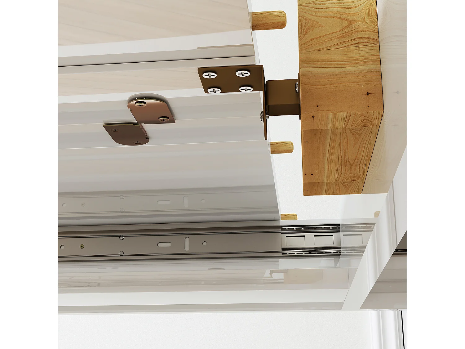 Tavolo da pranzo allungabile per 4-6 persone 120-160x80x78 cm bianco