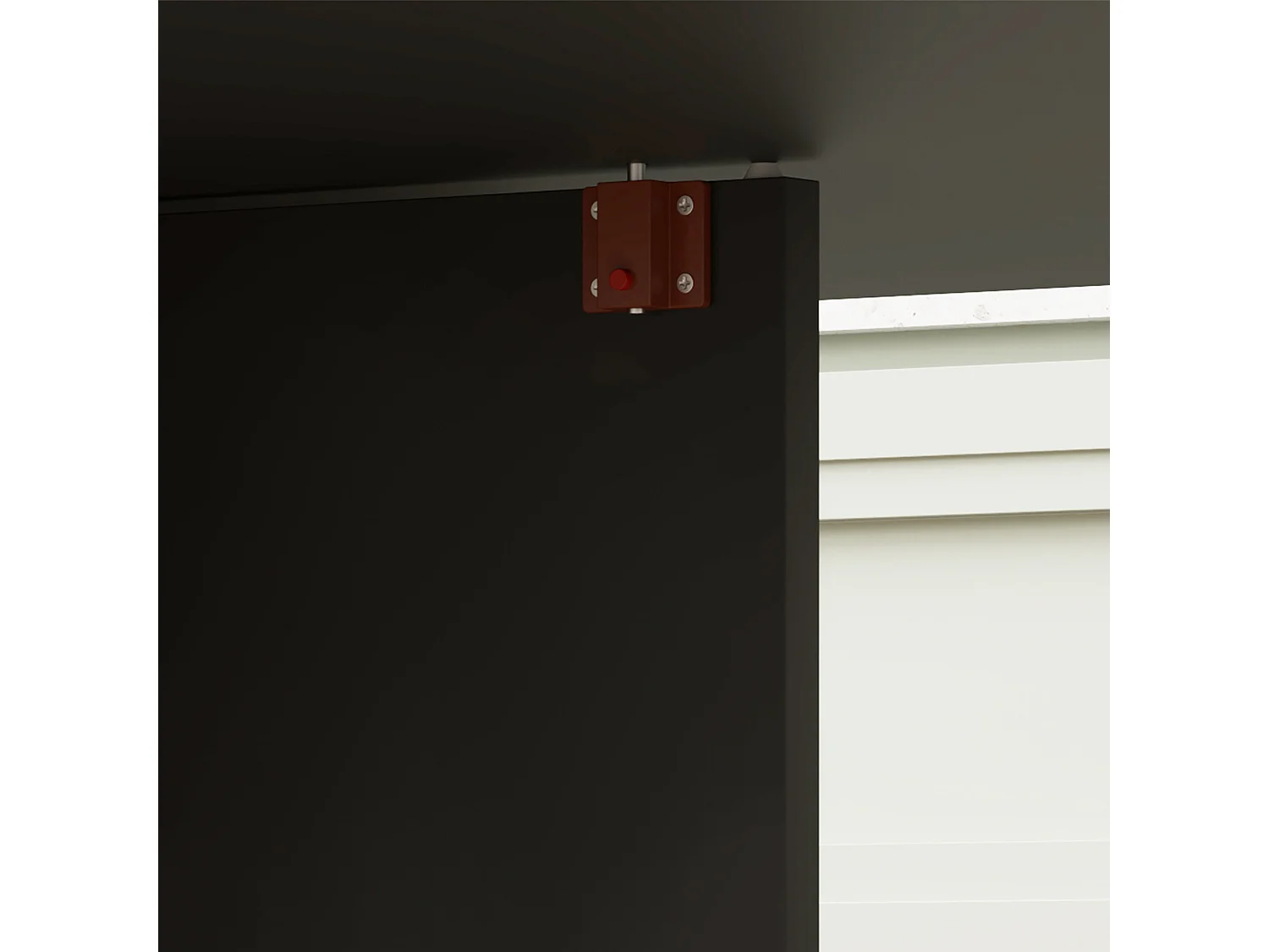 Tavolo pieghevole in legno con ruote per 4-6 persone nero