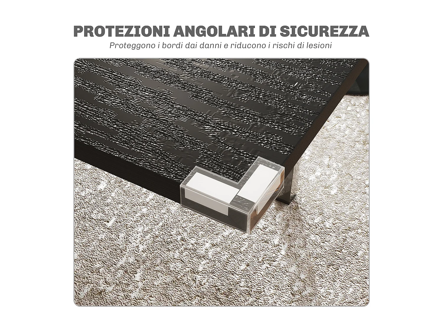 Tavolo allungabile 4-6 posti espandibile da 120-160 cm nero