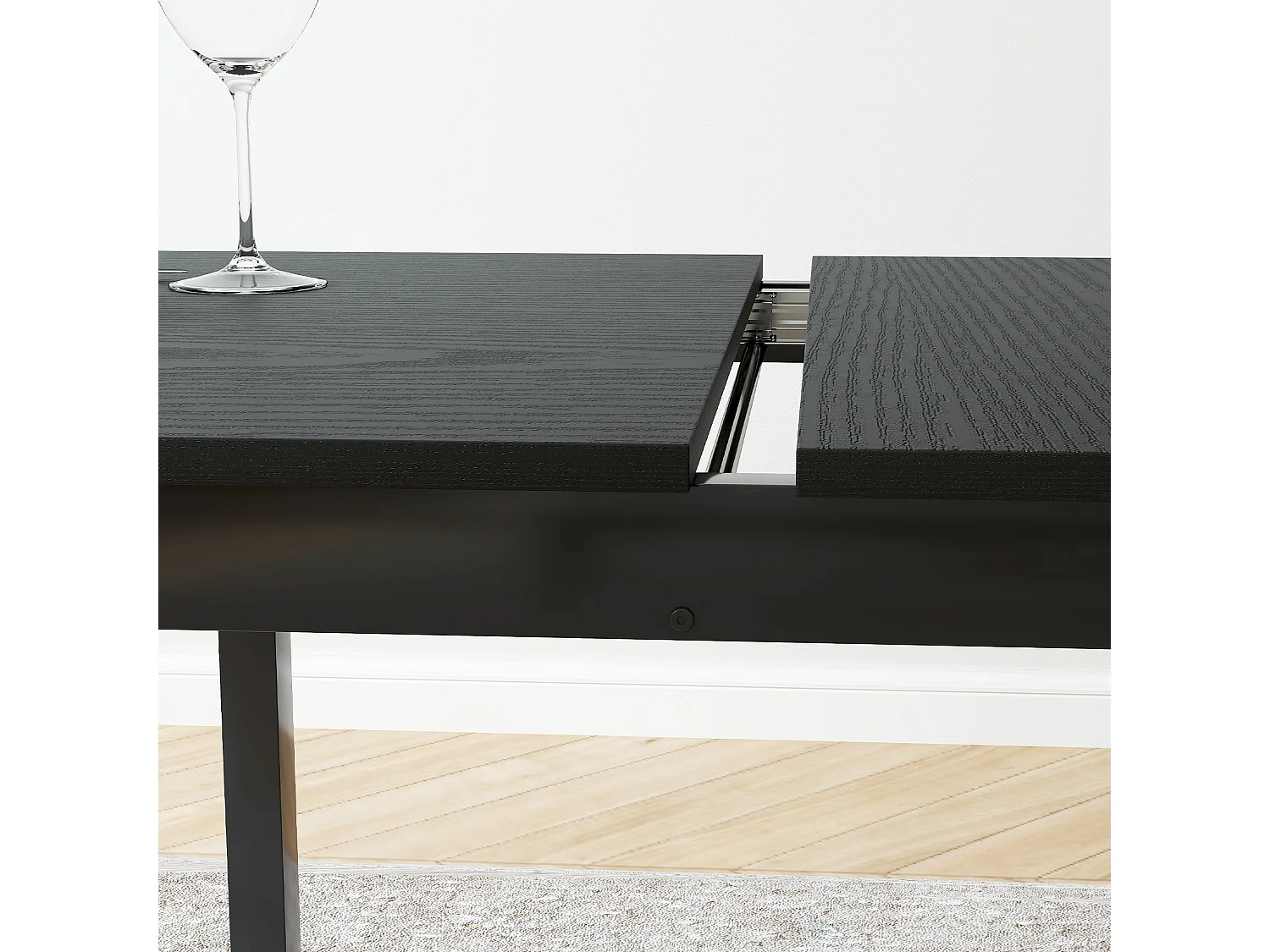 Tavolo allungabile 4-6 posti espandibile da 120-160 cm nero