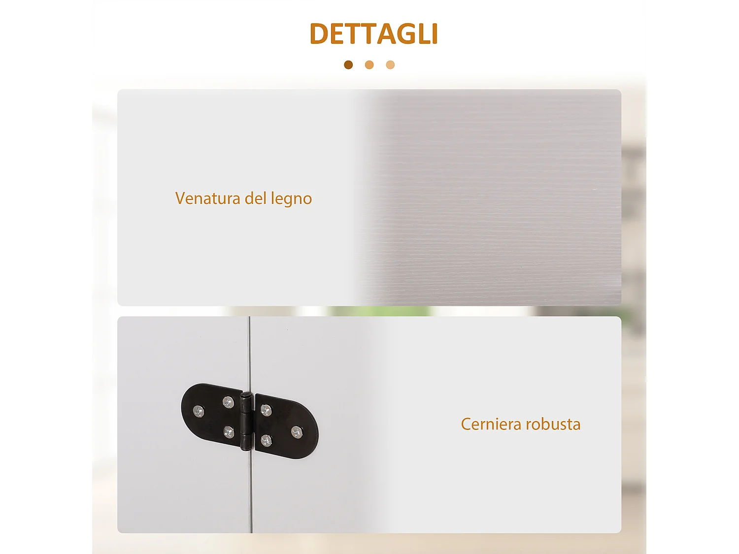 Tavolo da cucina pieghevole salvaspazio 90x60x74cm bianco