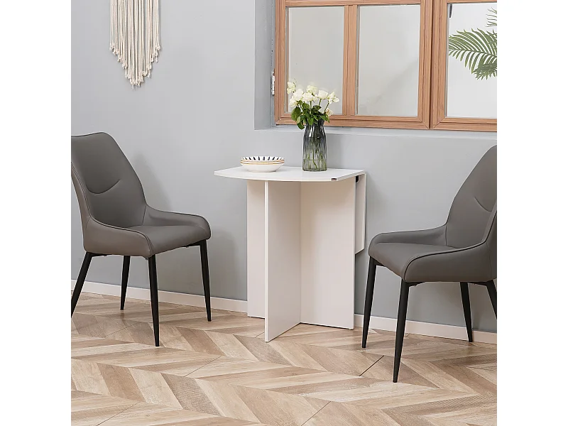 Tavolo da cucina pieghevole salvaspazio 90x60x74cm bianco
