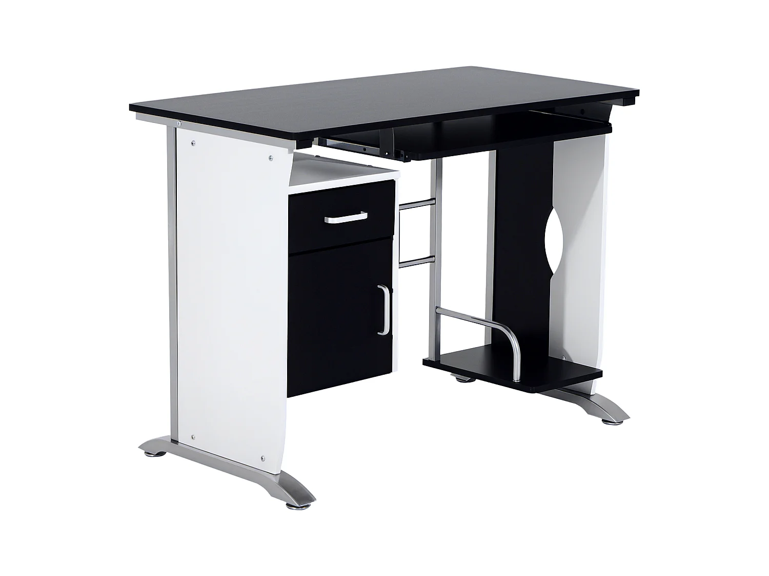 Scrivania per computer con cassetto armadietto e ripiano