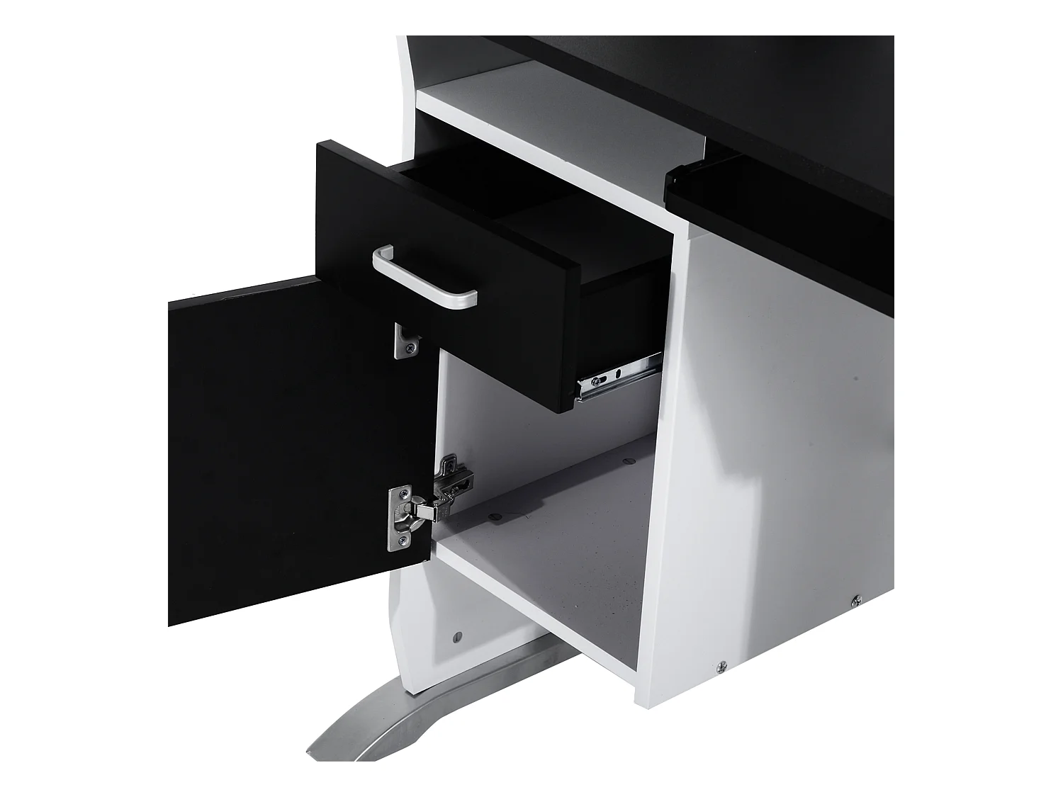 Scrivania per computer con cassetto armadietto e ripiano