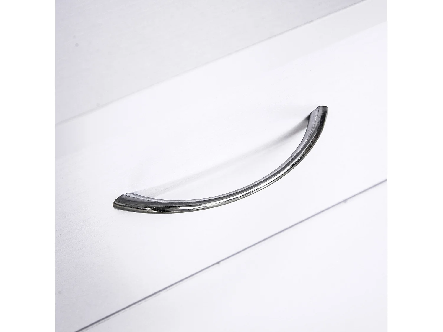 Scrivania per pc ergonomica con mensole in mdf bianca