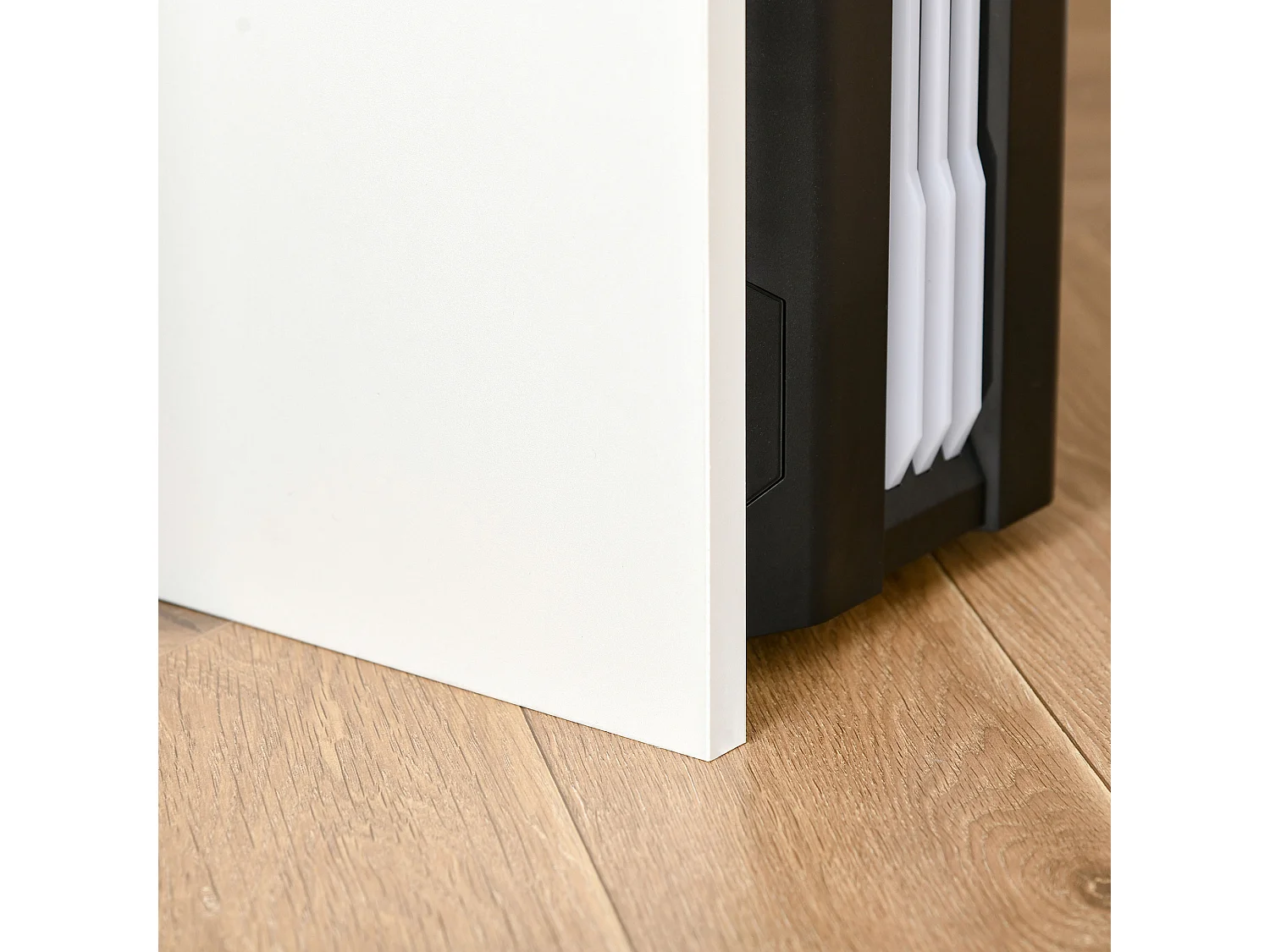 Scrivania per camera scrivania pc in legno bianca e rovere