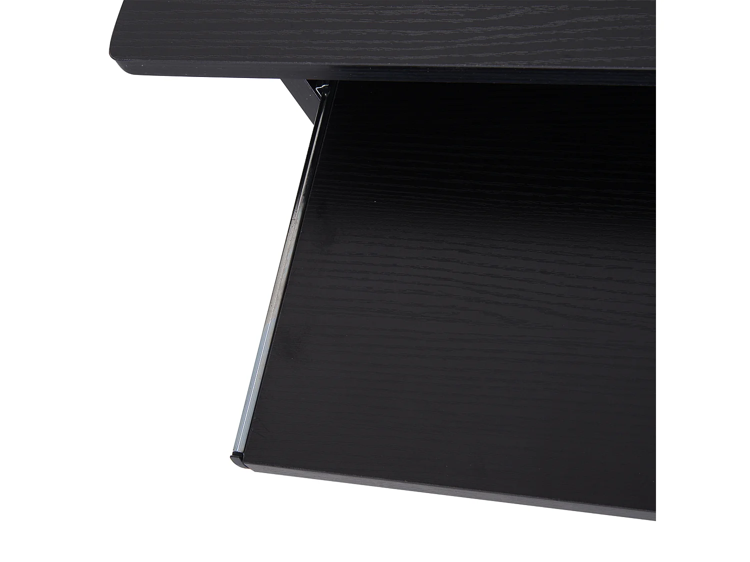 Scrivania pc con ripiano cpu e spazio per tastiera in truciolato nero