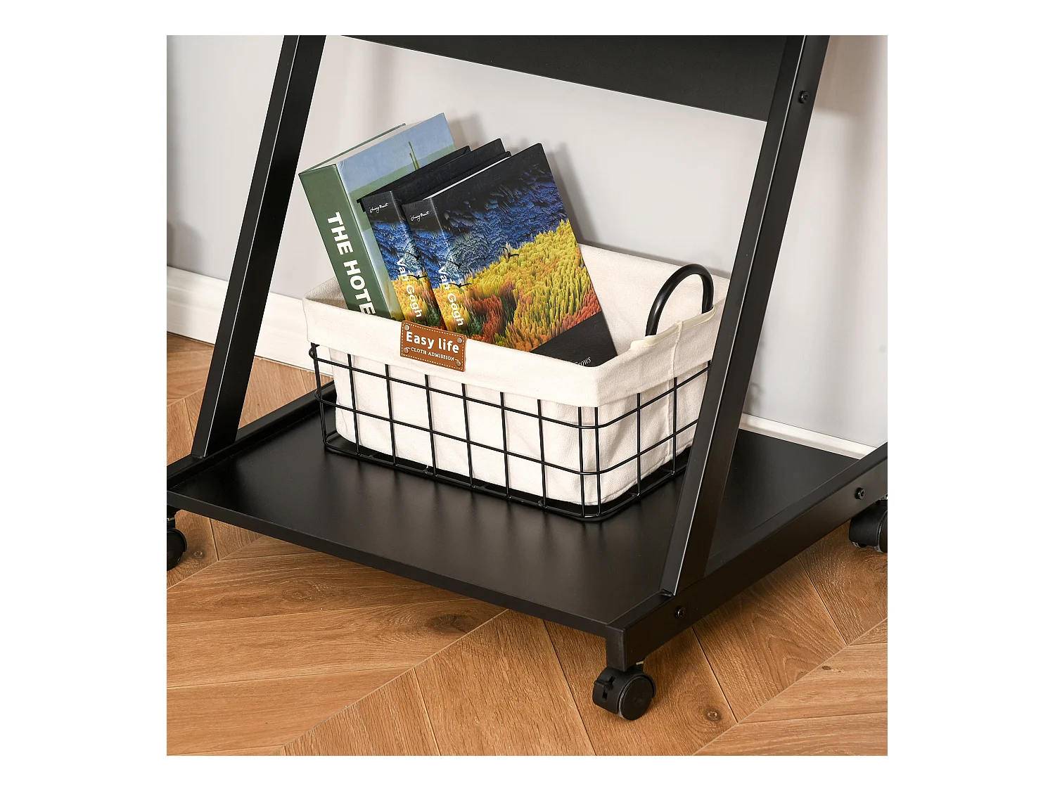 Tavolo porta pc classico piano tastiera in legno e ferro nero