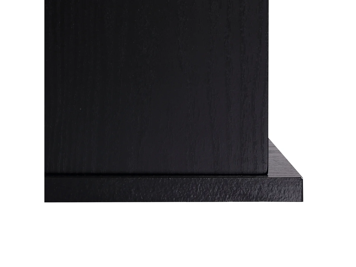 Scrivania pc con cassetti e tastiera estraibile in legno nero