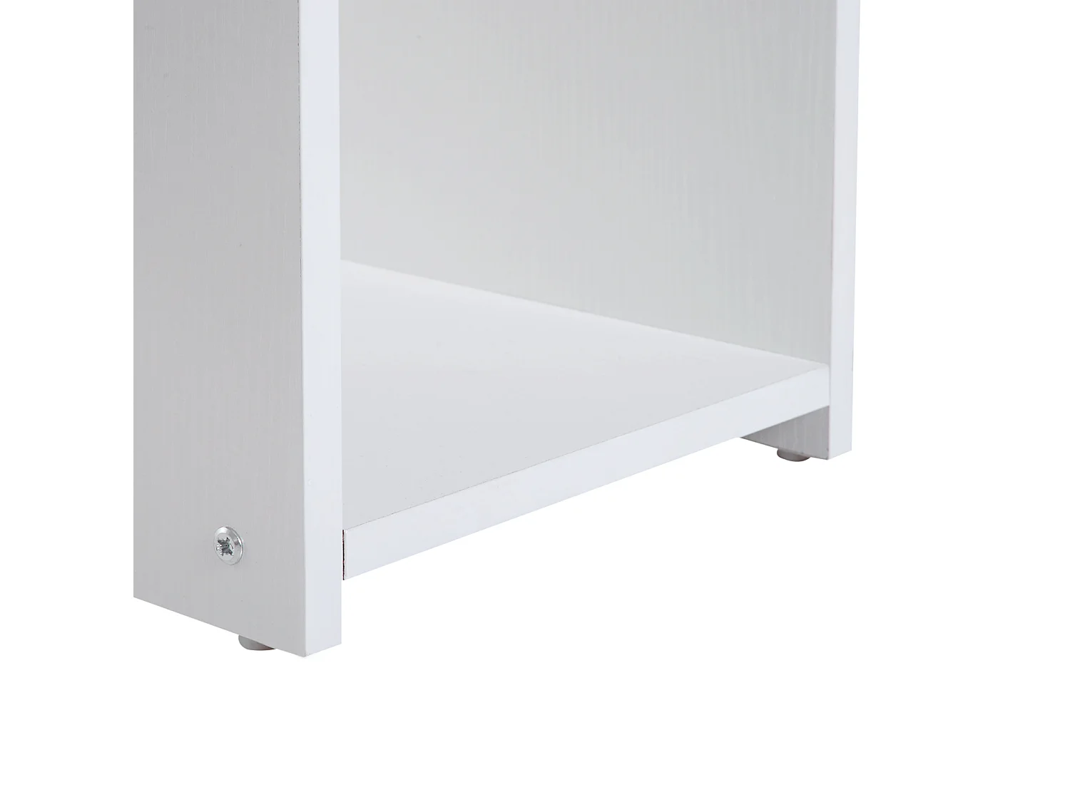 Scrivania pc in legno con mensola tastiera estraibile bianco