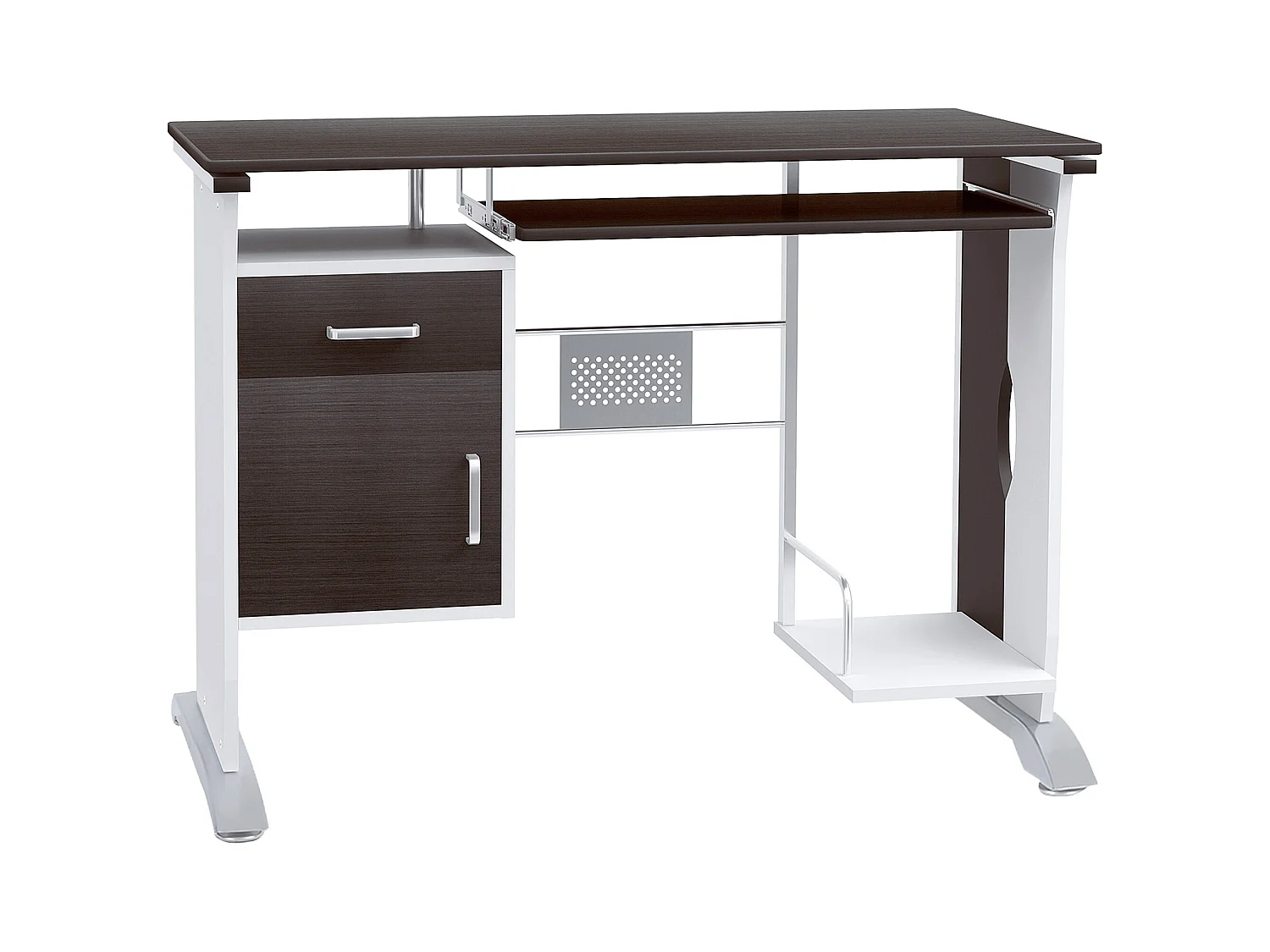 Scrivania per computer porta pc con cassetto in legno 100x52x75 cm