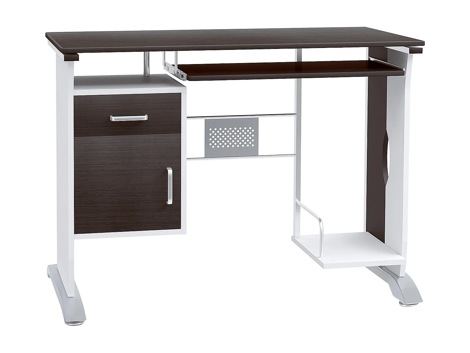 Scrivania per computer porta pc con cassetto in legno 100x52x75 cm