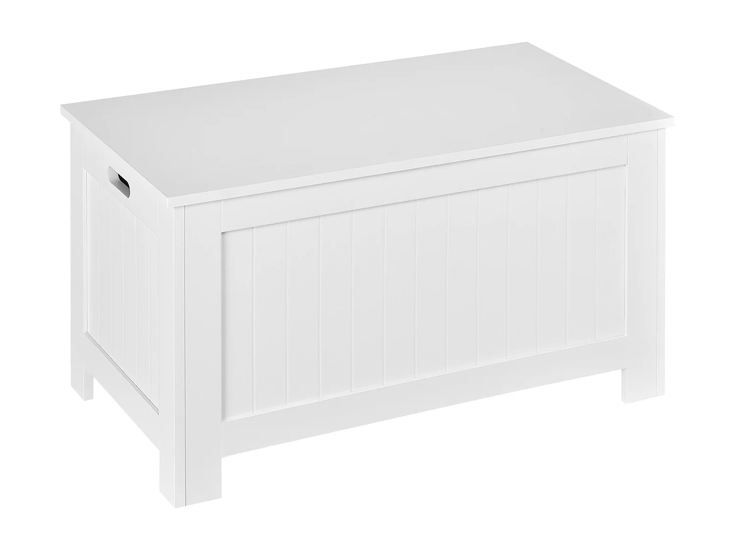 Panca contenitore mdf apertura con blocco di sicurezza bianco