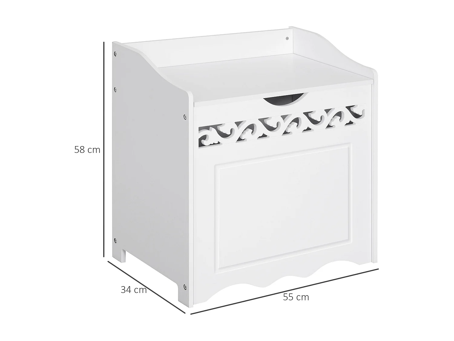 Mobiletto da bagno in legno