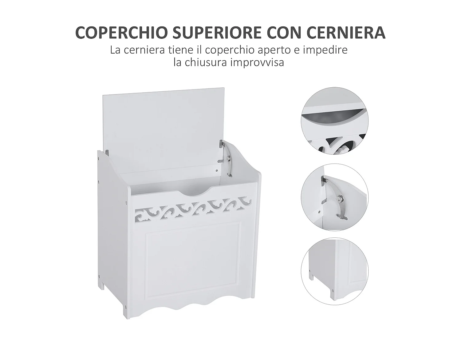 Mobiletto da bagno in legno