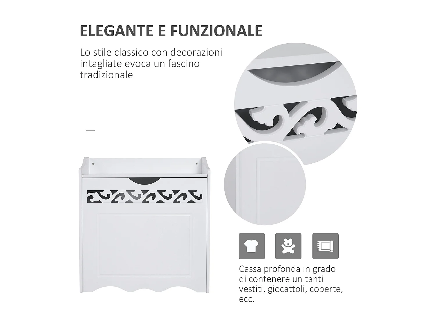 Mobiletto da bagno in legno