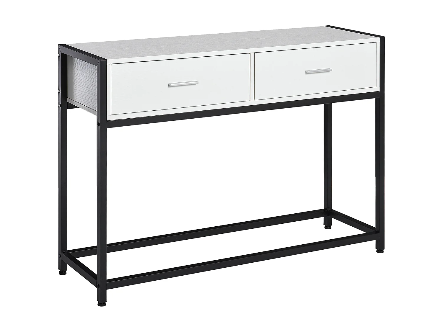 Consolle con cassetti piano d'appoggio metallo bianco