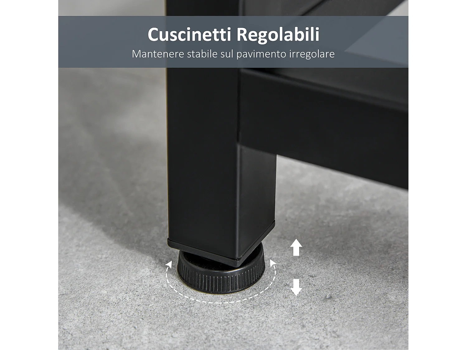 Consolle con cassetti piano d'appoggio metallo bianco