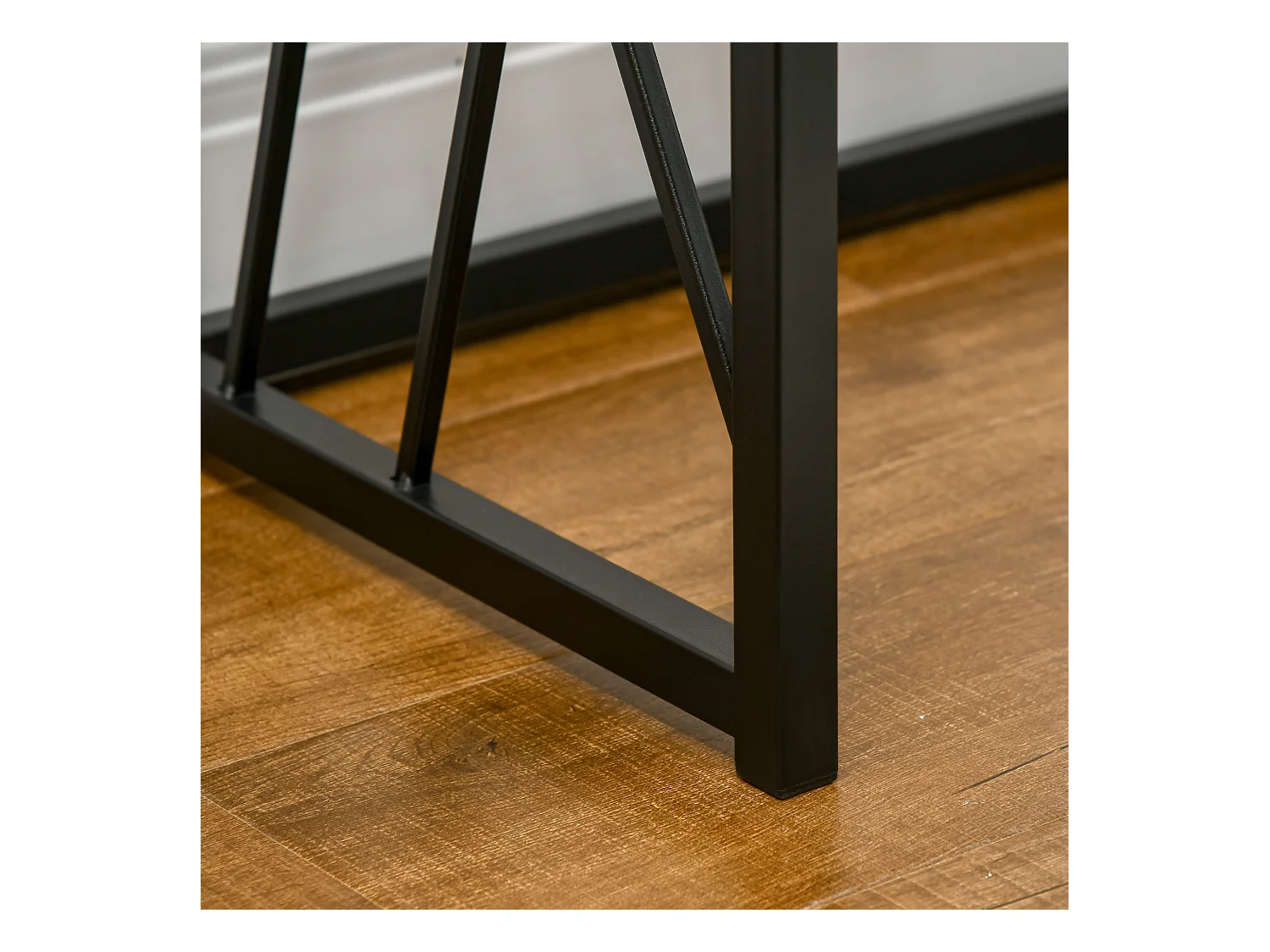 Mobile consolle stile industriale 120x35x75cm acciaio e legno