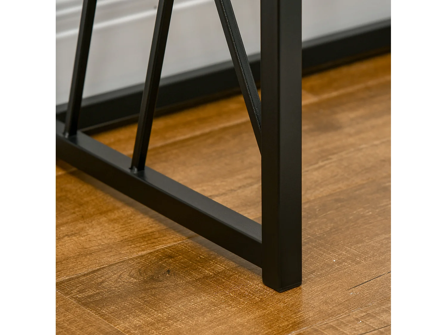 Mobile consolle stile industriale 120x35x75cm acciaio e legno