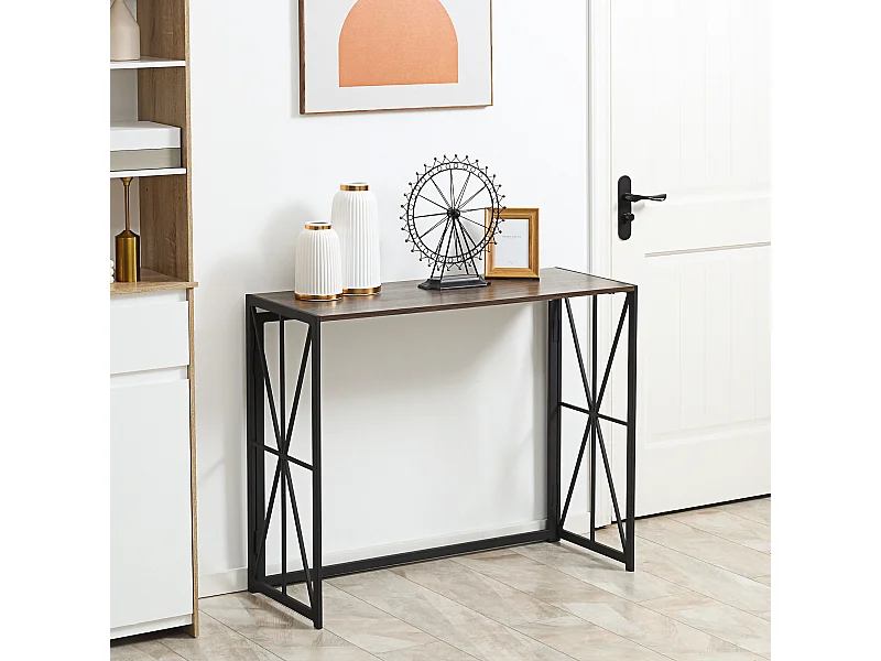 Tavolo consolle da ingresso in stile industriale pieghevole