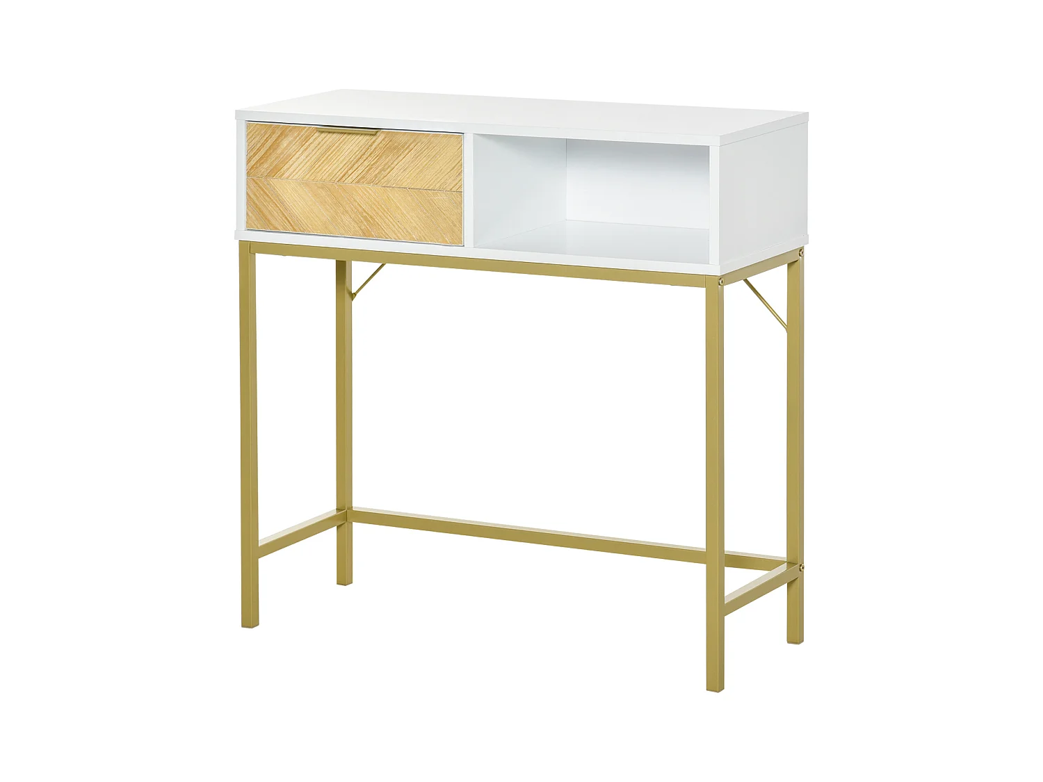 Consolle da ingresso o salotto moderno bianco oro