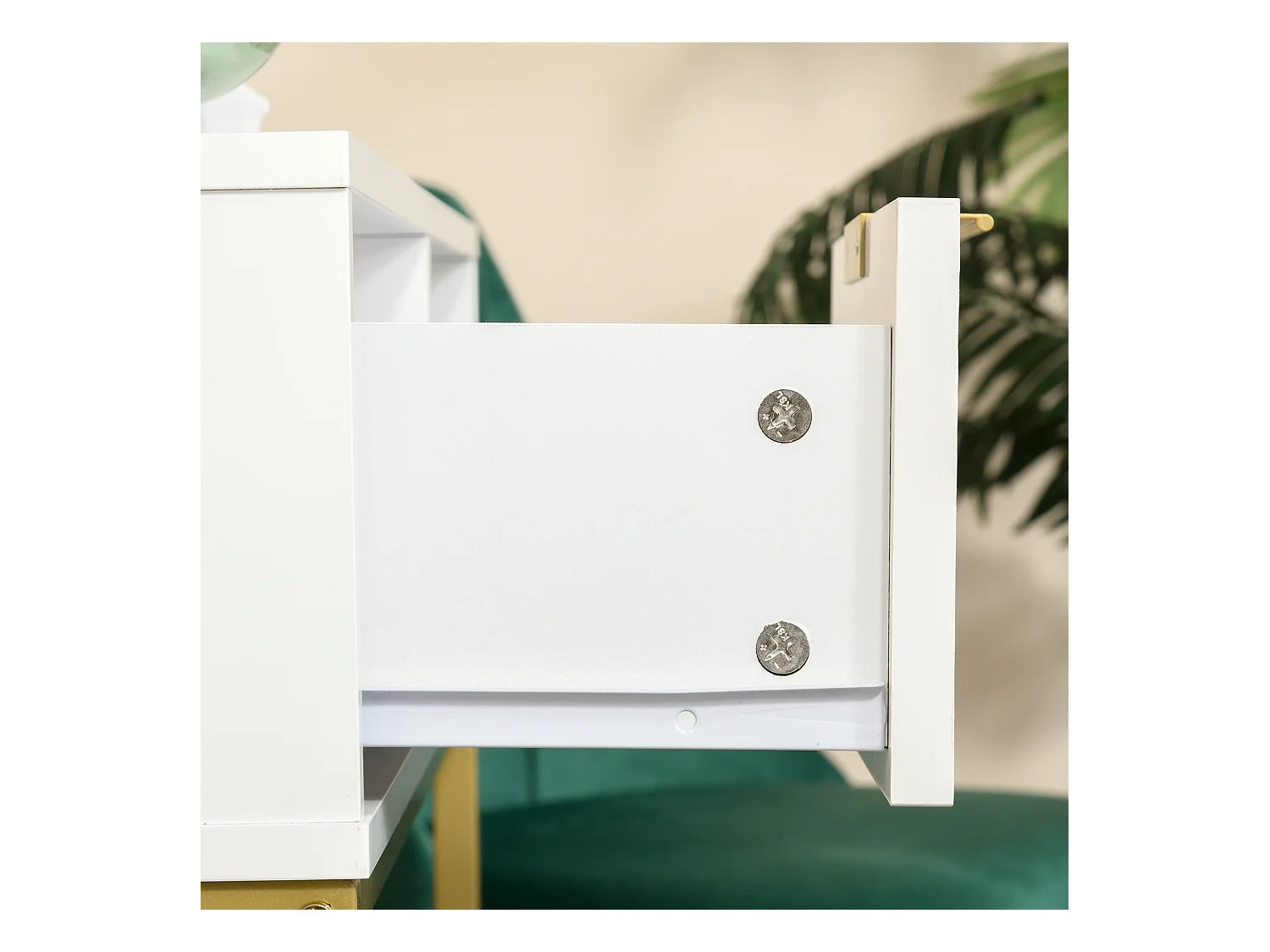 Consolle da ingresso o salotto moderno bianco oro